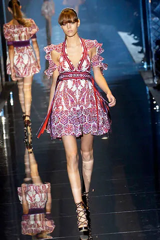 Gucci 2007 S/S Ribbon & Ruffle Mini Dress on runway @RECESS LA