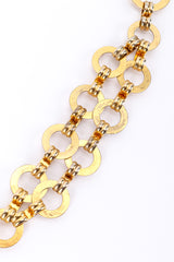 Vintage Yves Saint Laurent Double Chain Disc Belt back side of chain links closeup @Recessla