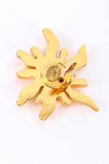 Sunburst earrings by Christian Lacroix on white background cartouche signature @recessla