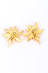 Sunburst earrings by Christian Lacroix on white background earring backs @recessla