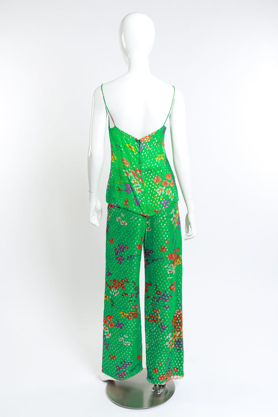 Vintage Botanical Polka Dot Three Piece Set back on mannequin @RECESS LA 