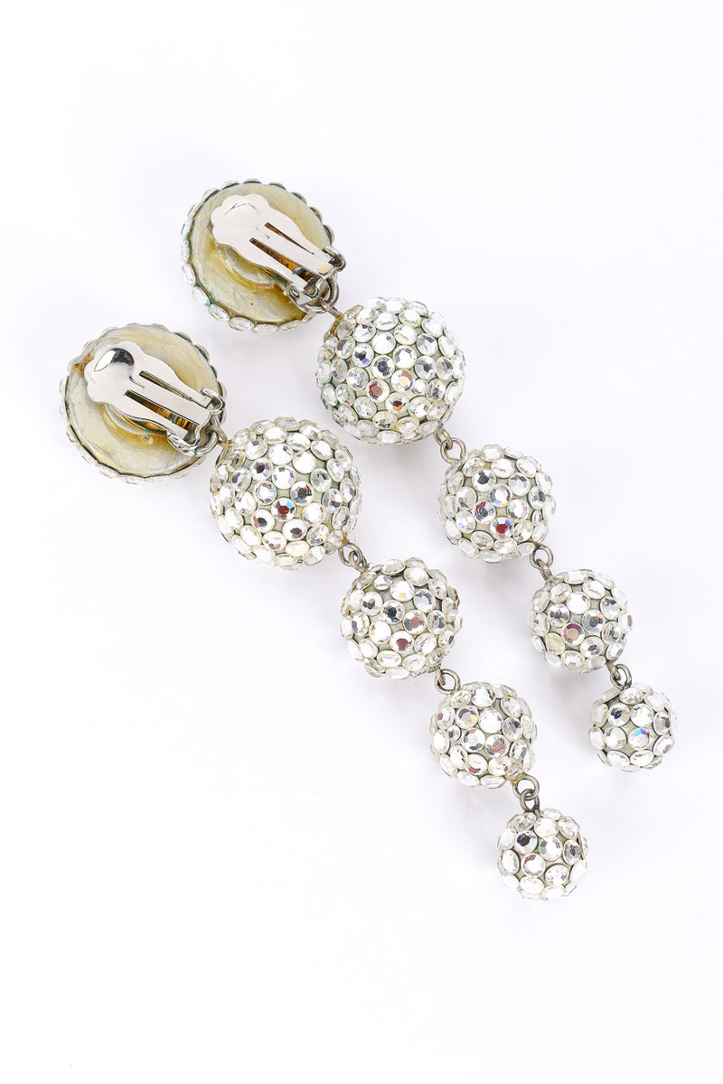 Ball drop earrings by Richard Kerr on white background backs @recessla