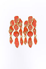 Chandelier earrings by Yves Saint Laurent on white background @recessla