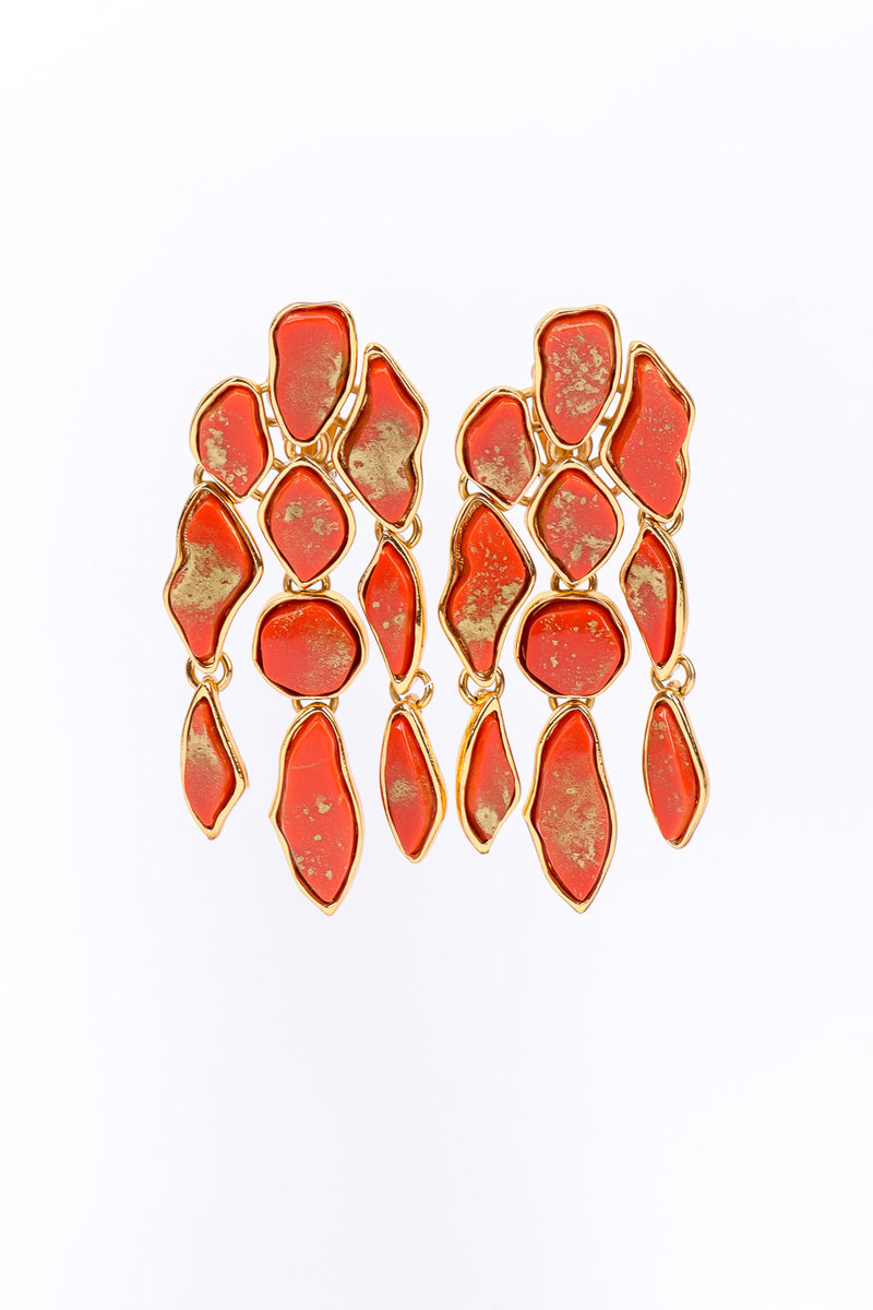 Chandelier earrings by Yves Saint Laurent on white background @recessla