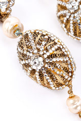 Vintage Filigree Dome Drop Earrings dome closeup @Recessla