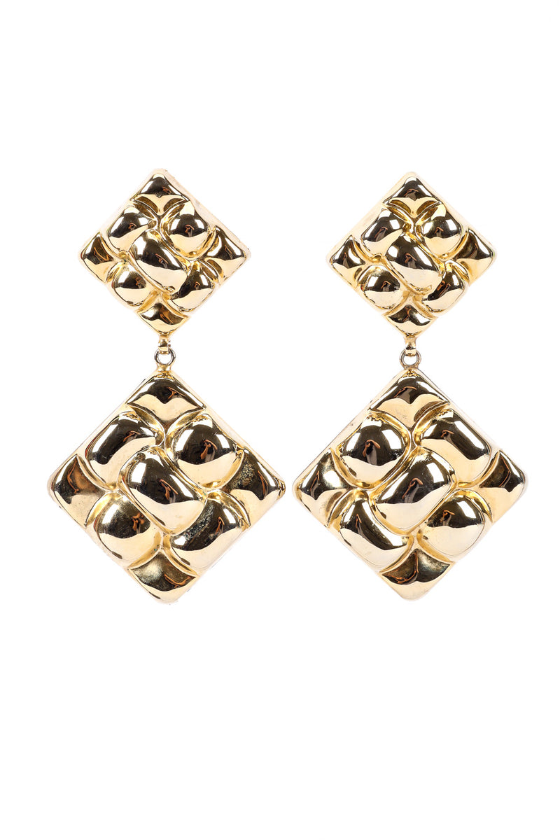 Vintage Jomaz Rhombus Bubble Drop Earrings front view @Recessla