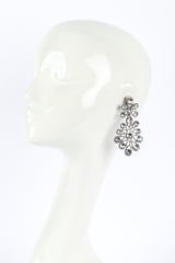 Kenneth Jay Lane Floral Crystal Drop Earrings mannequin @RECESS LA