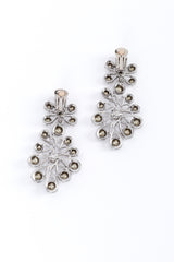 Kenneth Jay Lane Floral Crystal Drop Earrings backs @RECESS LA