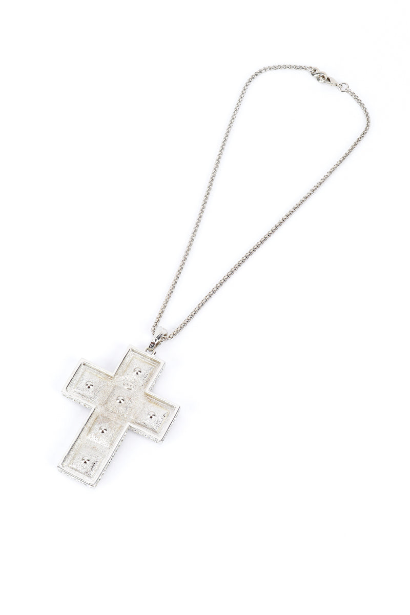 Kenneth Jay Lane St George Crystal Cross Necklace back @RECESS LA