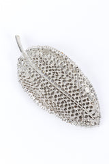 Vintage Kenneth Jay Lane Crystal Leaf Brooch back @recess la