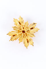 Vintage Unsigned Kenneth Jay Lane Jeweled Sunburst Brooch back @recess la