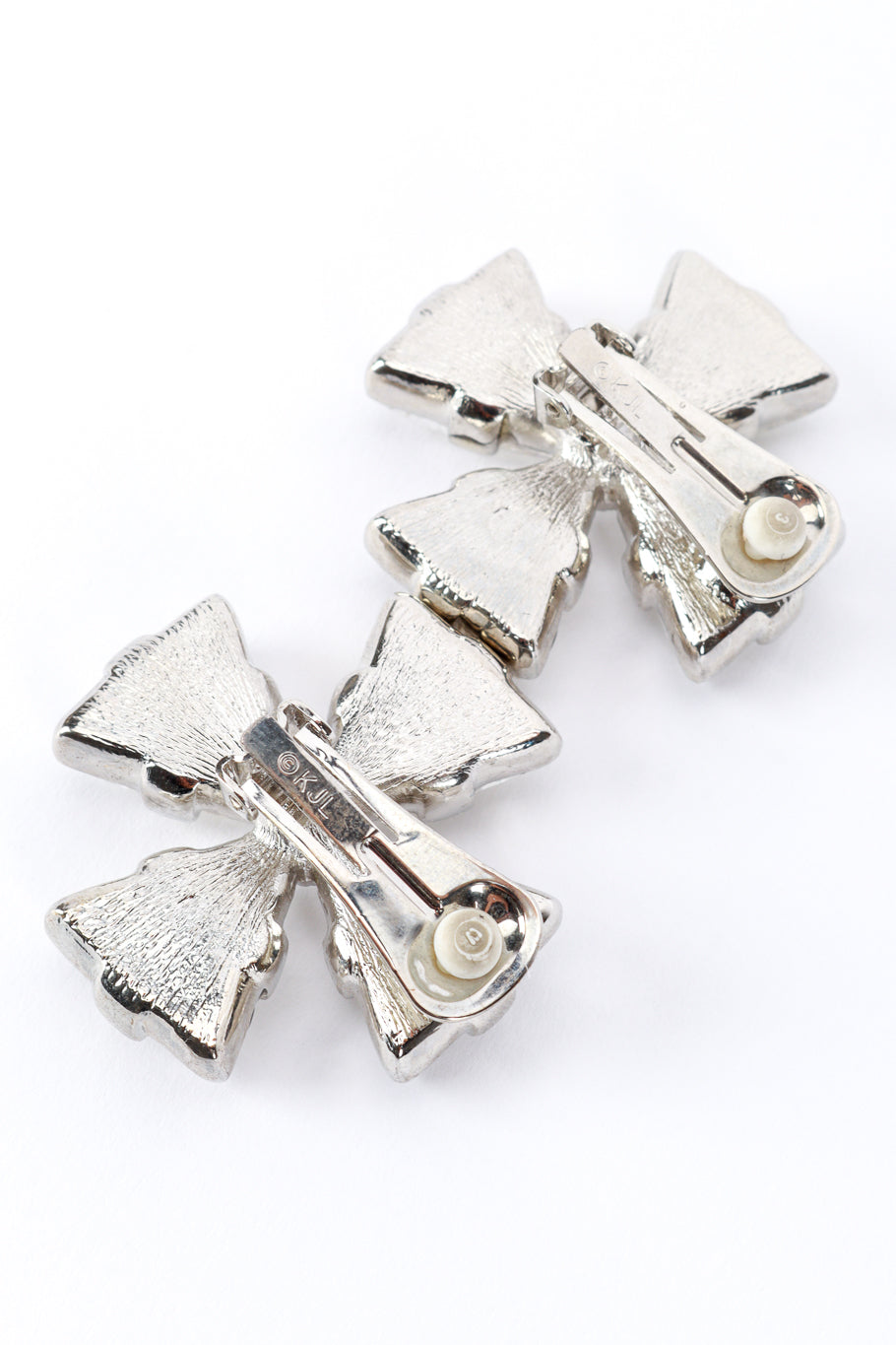 Vintage Kenneth Jay Lane Maltese Crystal Cross Earrings signature @recess la