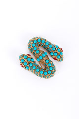 Vintage Kenneth Jay Lane Double Snake Head Brooch front @recess la