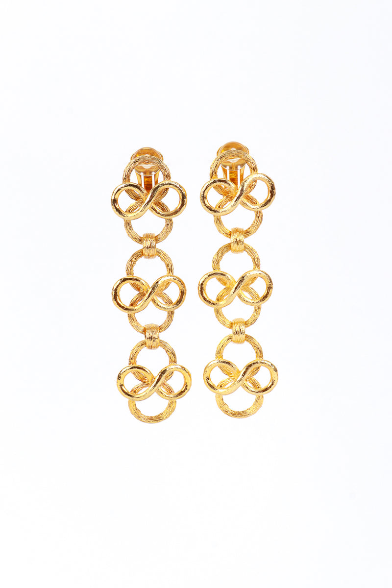 Kenneth Jay Lane Infinity Link Drop Earrings @RECESS LA