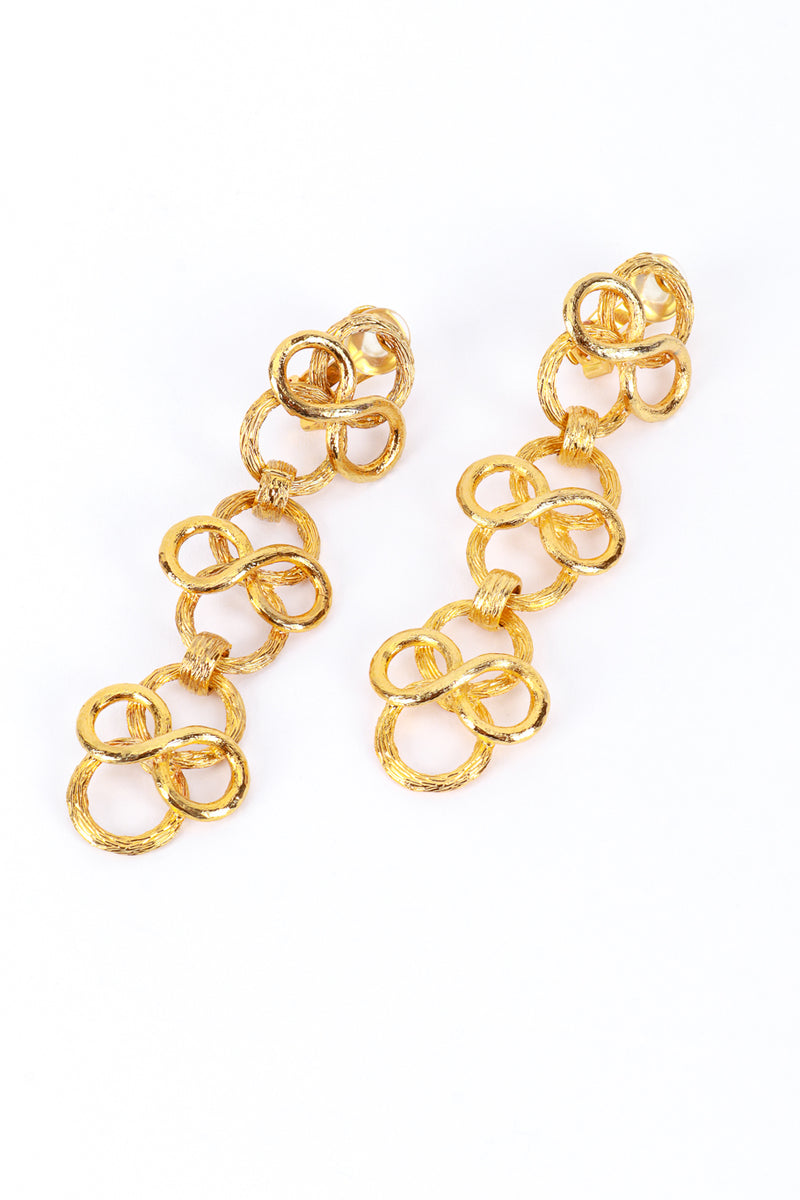 Kenneth Jay Lane Infinity Link Drop Earrings flat @RECESS LA