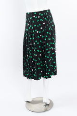 Adolfo polka dot silk blouse and skirt on mannequin @recessla