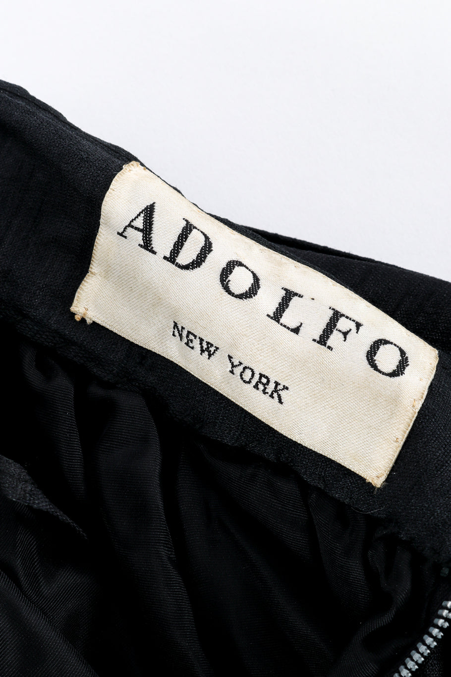 Vintage Adolfo Silk Crepe Balloon Pant signature label @recess la