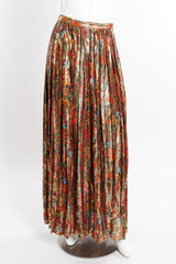 Vintage Adolfo Paisley Lamé Pleated Palazzo Pant II front @recessla