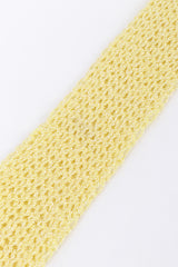 Adolfo Pastel Yellow Ribbon Weave Knit Dress belt detail @RECESS LA