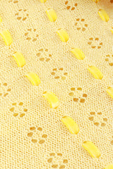 Adolfo Pastel Yellow Ribbon Weave Knit Dress fabric @RECESS LA