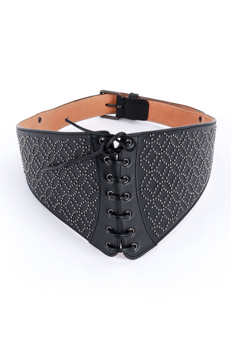 Studded Corset Belt by Alaïa front @RECESS LA