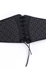 Studded Corset Belt by Alaïa front flat lay @RECESS LA