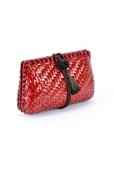 Ann Taylor Woven Tassel Clutch @RECESS LA