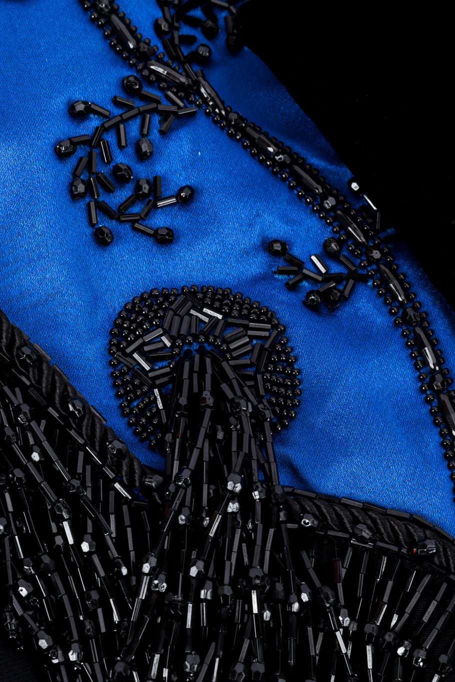 Vintage Apropos Beaded Crop Jacket tassel fringe closeup @recessla