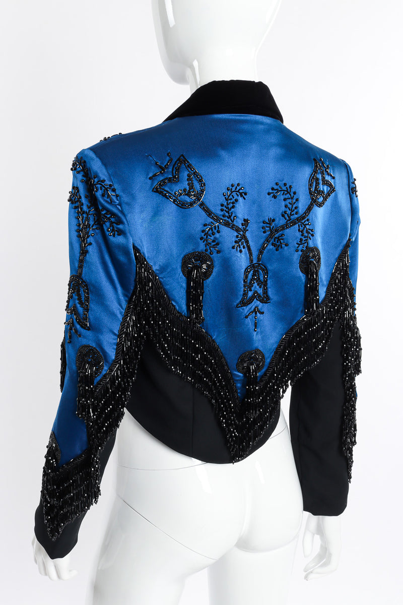 Vintage Apropos Beaded Crop Jacket back on mannequin closeup @recessla