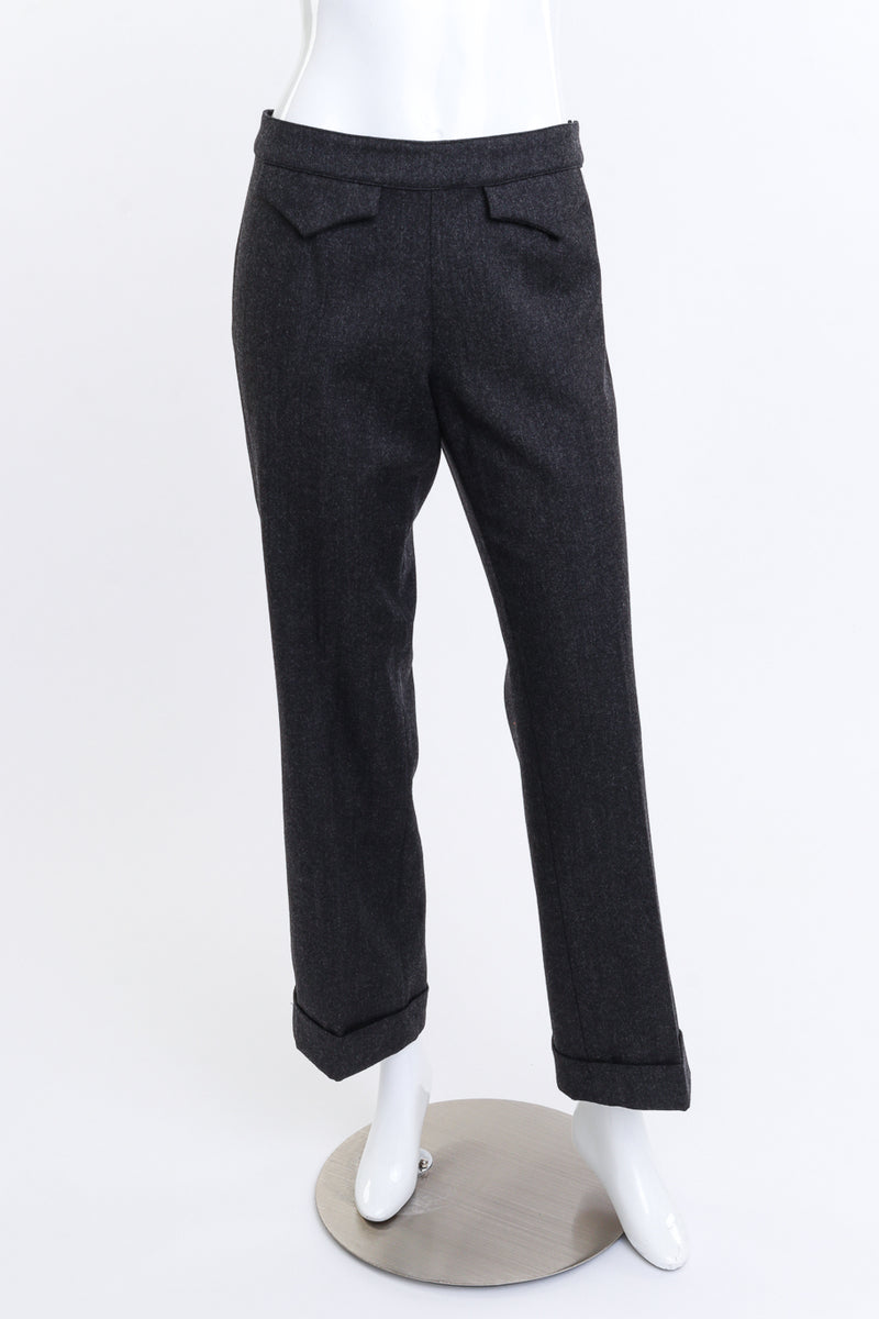 Alexander McQueen Wool Blend Western Pant front on mannequin @recess la