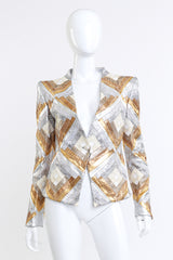 Alexander McQueen Metallic Patchwork Python Blazer @RECESS LA