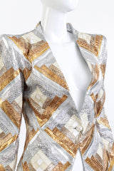 Alexander McQueen Metallic Patchwork Python Blazer front @RECESS LA