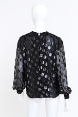 André Laug Metallic Polka Dot Silk Blouse back @RECESS LA