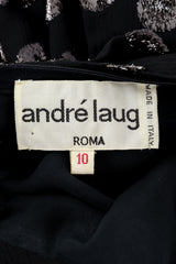 André Laug Metallic Polka Dot Silk Blouse label @RECESS LA