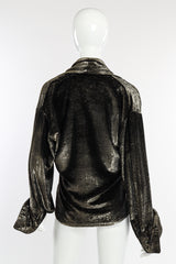 Metallic Velvet Wrap Blouse by Anne Klein on mannequin back @recessla