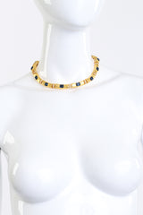 Kenneth Jay Lane Jeweled Bar Link Collar Necklace worn @RECESS LA