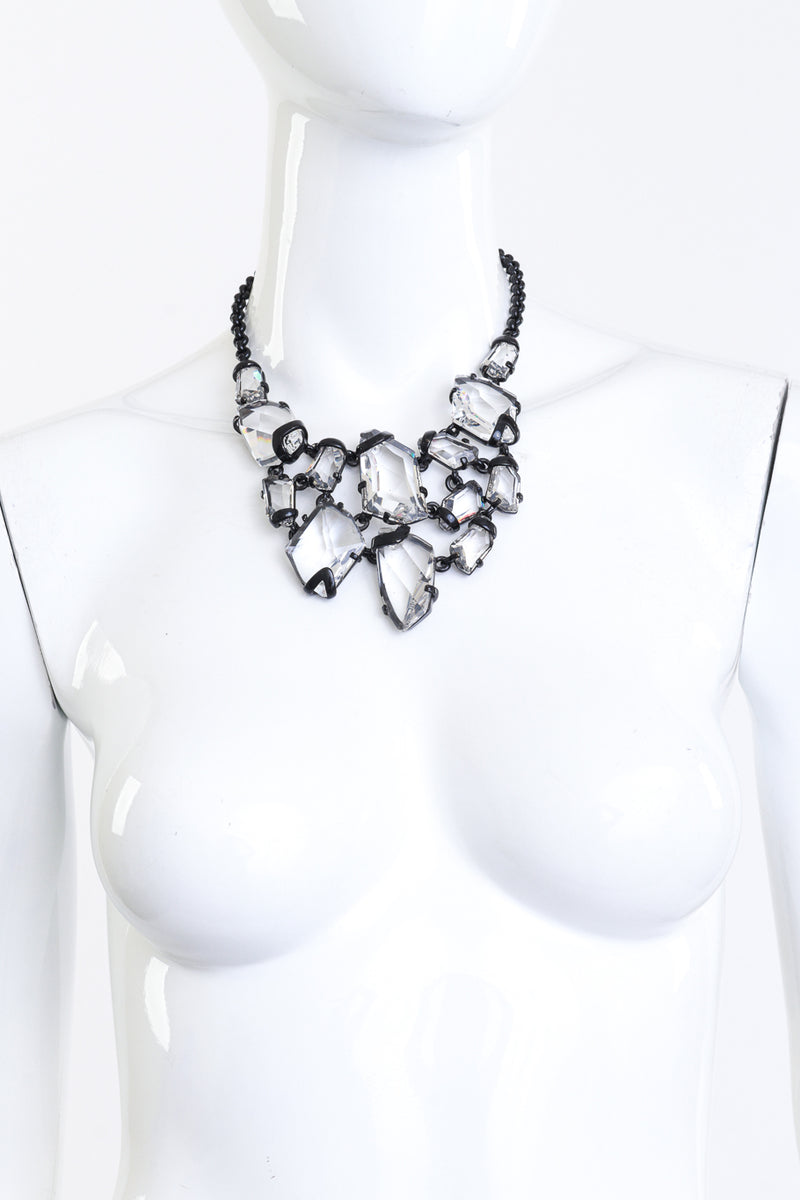 Kenneth Jay Lane Crystal Nugget Bib Necklace worn @RECESS LA