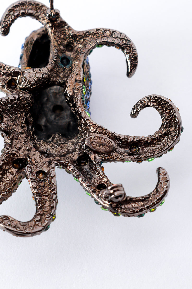 Kenneth Jay Lane Seafoam Rhinestone Octopus Brooch mark @RECESS LA