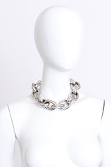 Kenneth Jay Lane Oversized Cable Chain Collar Necklace worn @RECESS LA