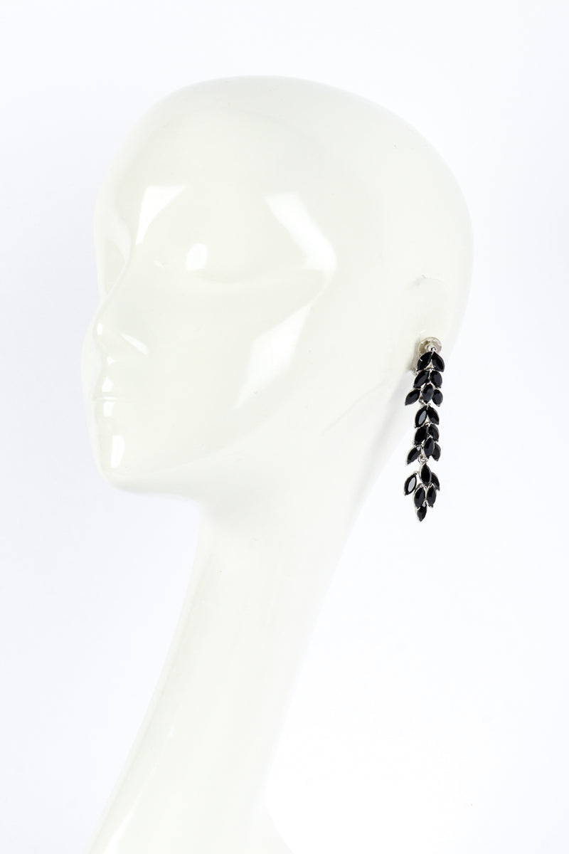 Kenneth Jay Lane Rhinestone Laurel Vine Drop Earrings worn @RECESS LA