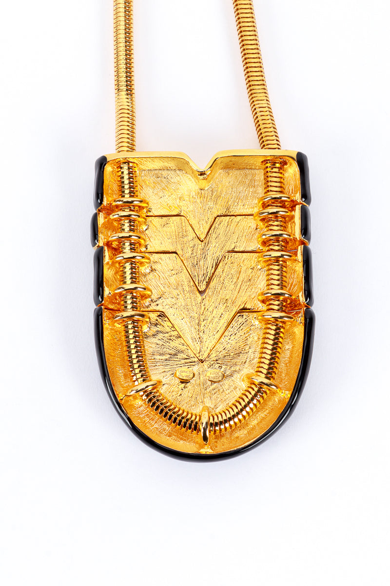 Kenneth Jay Lane Interlinking Enamel Pendant Necklace reverse @RECESS LA