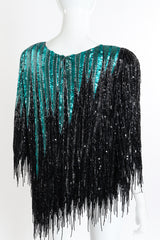 Vintage Bob Mackie Beaded Fringe Sequin Top back on mannequin @recessla