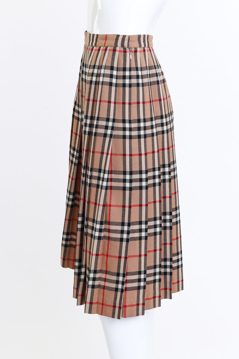 Check Plaid Pleated Skirt by Burberry mannequin side @Recess LA