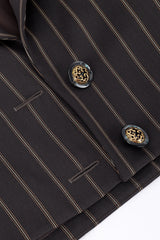 Vintage Byblos Cropped Pinstripe Jacket front button closure @recess la