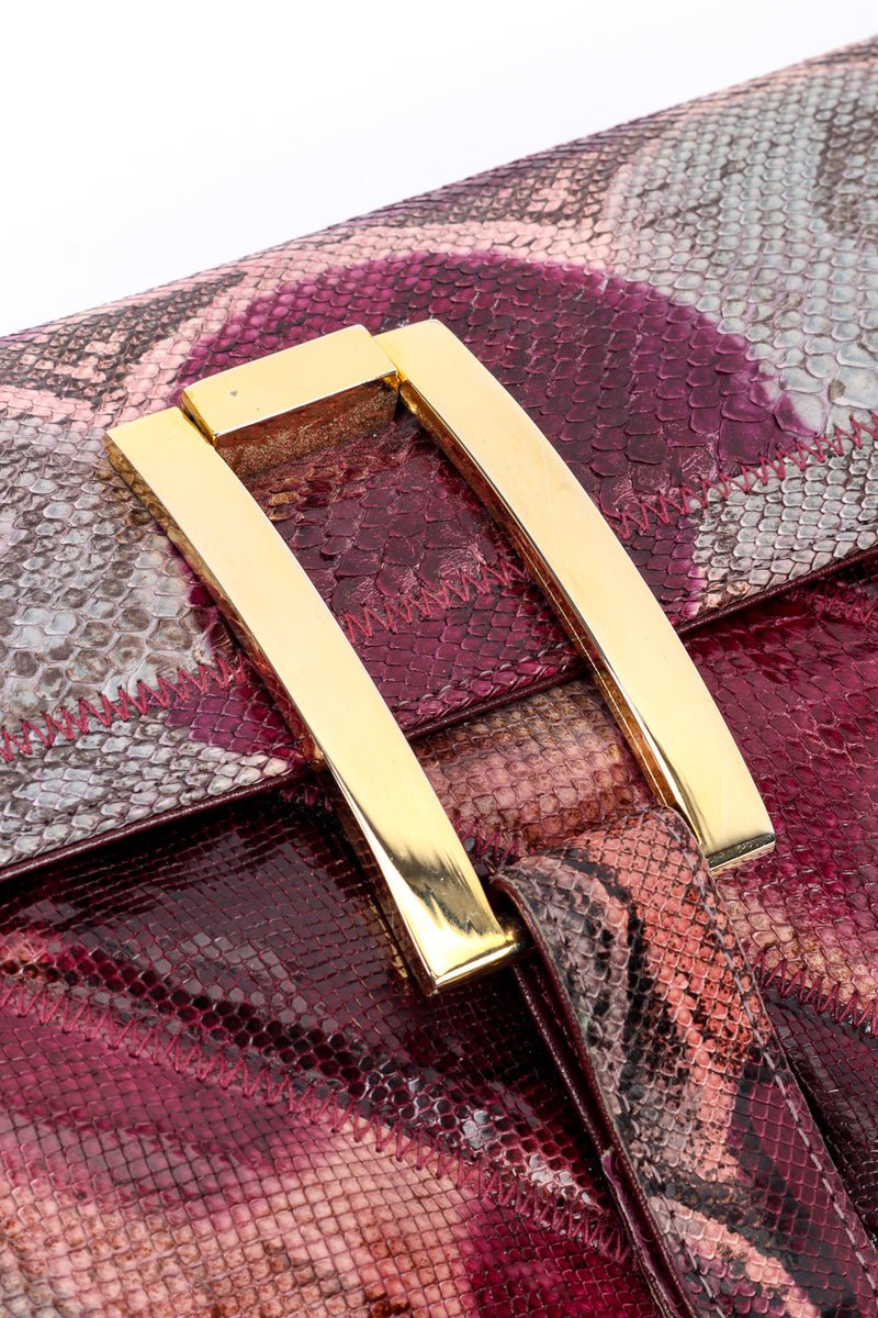 Vintage Bags by Varon Snakeskin Clutch closure closeup @recessla