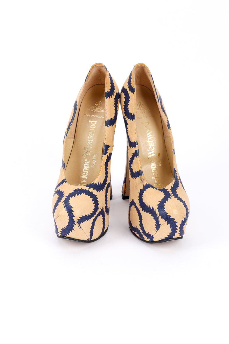 Vivienne Westwood 2013 F/W Squiggle Print Leather Court Shoe front @recessla