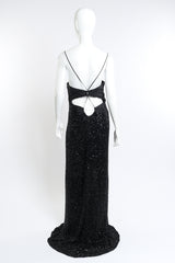 Bellville Sassoon Strappy Sequin Evening Gown on mannequin back @RECESS LA