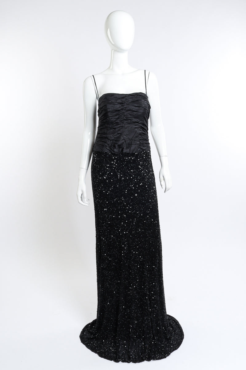 Bellville Sassoon Strappy Sequin Evening Gown on mannequin @RECESS LA