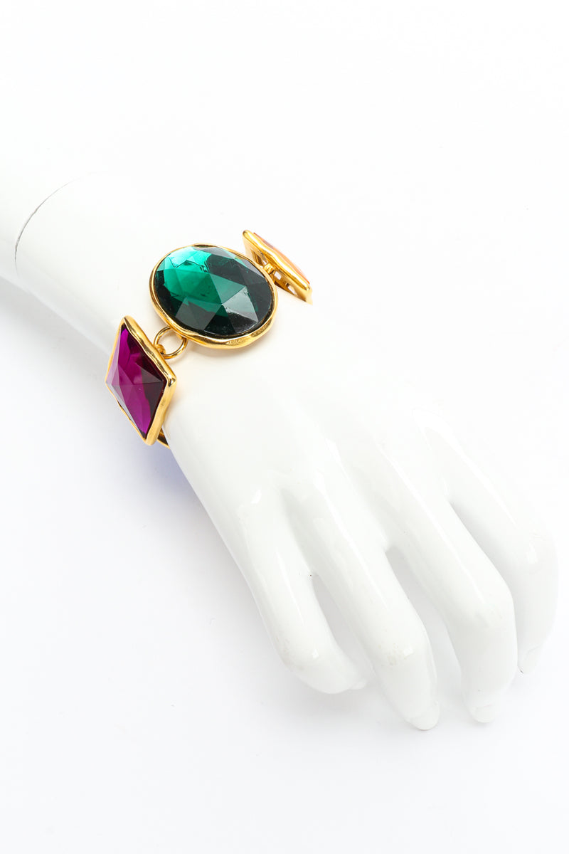 Gem bracelet by Ben Amun on white background on mannequin wrist @recessla