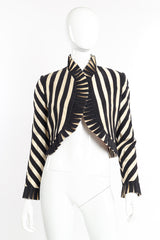 Vintage Bill Blass Striped Bolero Jacket front on mannequin @recessla